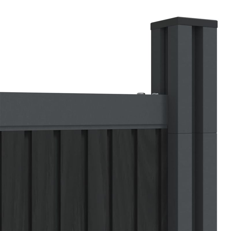 Casa si Gradina - Gradina si terasa - Garduri, panouri si accesorii - Panou pentru gard, gri, 1391x186 cm, WPC - Infinity.ro