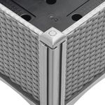 Casa si Gradina - Gradinarit si plante - Plante si ghivece - Ghivece si suporturi - Jardiniera de gradina cu spalier, gri deschis, 80x40x142 cm, PP - Infinity.ro