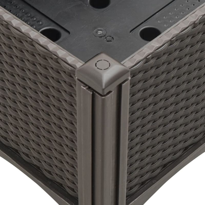 Casa si Gradina - Gradinarit si plante - Plante si ghivece - Ghivece si suporturi - Jardiniera de gradina cu spalier, maro, 40x40x142 cm, PP - Infinity.ro