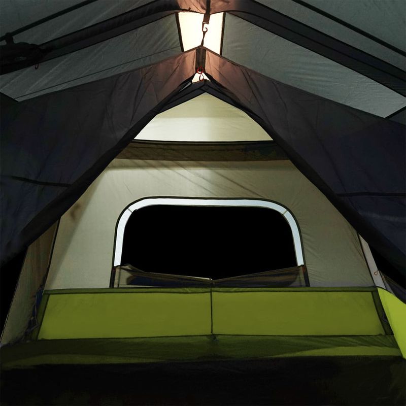 Sport si Outdoor - Camping - Corturi camping - Cort de camping cu lumina LED pentru 10 persoane, verde deschis - Infinity.ro