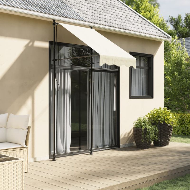 Casa si Gradina - Gradina si terasa - Umbrele si pavilioane - Umbrele - Copertina retractabila, crem, 100x150 cm, tesatura si otel - Infinity.ro