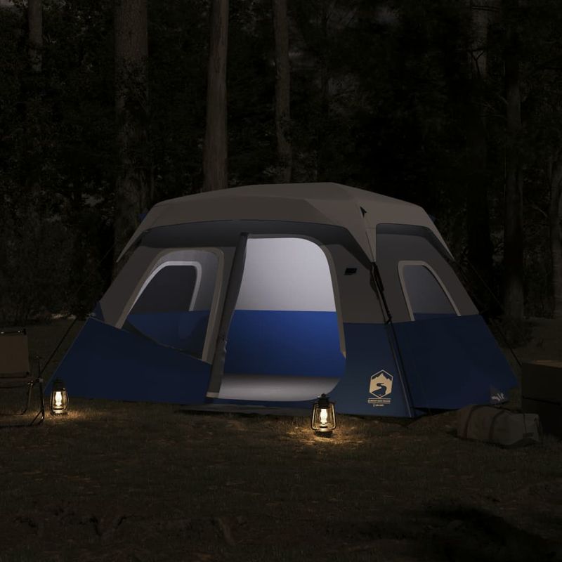 Sport si Outdoor - Camping - Corturi camping - Cort camping cu lumina LED pentru 6 persoane, albastru deschis - Infinity.ro