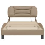 Casa si Gradina - Mobilier - Paturi si accesorii - Paturi - Cadru de pat cu LED, cappuccino, 100x200 cm, piele ecologica - Infinity.ro