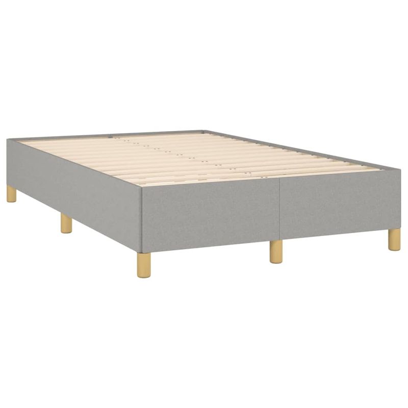 Casa si Gradina - Mobilier - Paturi si accesorii - Paturi - Pat cu arcuri, saltea si LED, gri deschis, 120x190 cm, textil - Infinity.ro