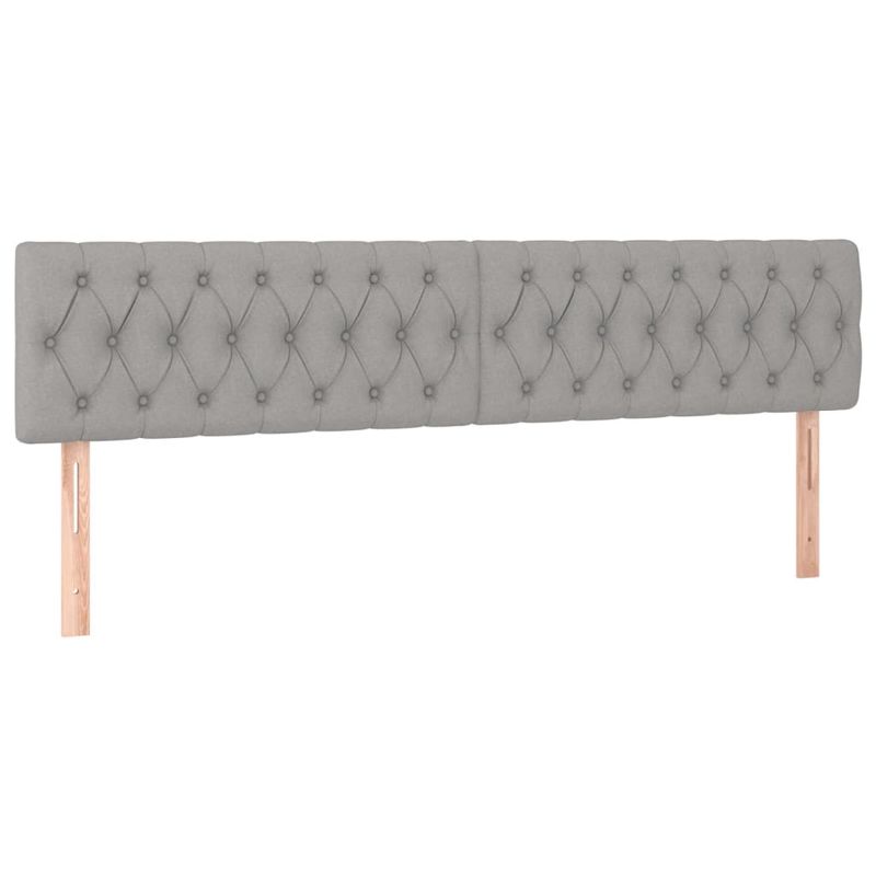 Casa si Gradina - Mobilier - Paturi si accesorii - Paturi - Pat cu arcuri, saltea si LED, gri deschis, 120x190 cm, textil - Infinity.ro