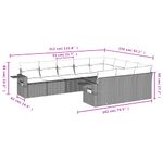 Casa si Gradina - Gradina si terasa - Mobilier exterior - Seturi mobila gradina - Set canapele de gradina cu perne, 10 piese, maro, poliratan - Infinity.ro