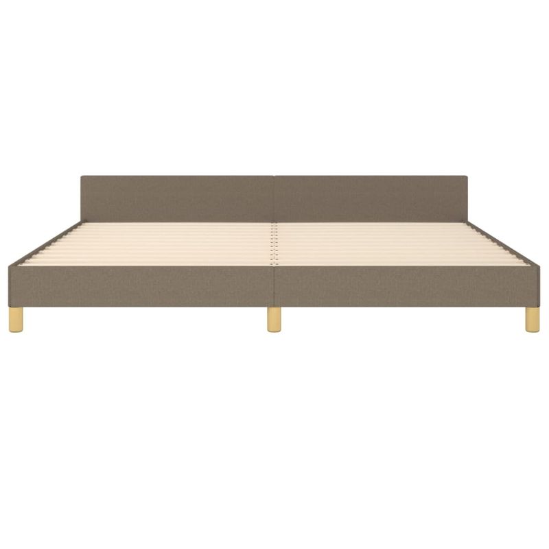 Casa si Gradina - Mobilier - Paturi si accesorii - Paturi - Cadru de pat cu tablie, gri taupe, 200x200 cm, textil - Infinity.ro