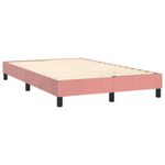 Casa si Gradina - Mobilier - Paturi si accesorii - Paturi - Pat box spring cu saltea, roz, 120x200 cm, catifea - Infinity.ro