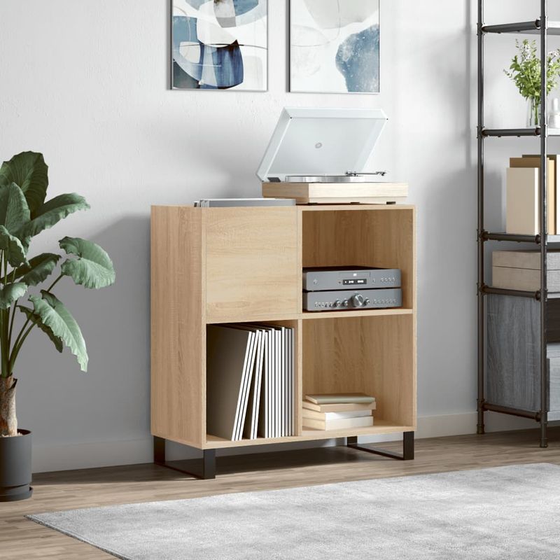 Casa si Gradina - Mobilier - Dulapuri si sifoniere - Dulapuri - Dulap pentru discuri stejar sonoma 84,5x38x89 cm lemn compozit - Infinity.ro