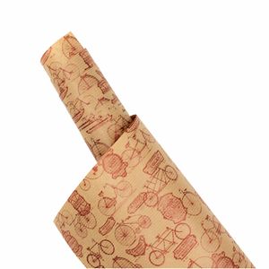 Hartie pentru ambalat cadouri Kraft Vintage 200x70 cm old bicycles
