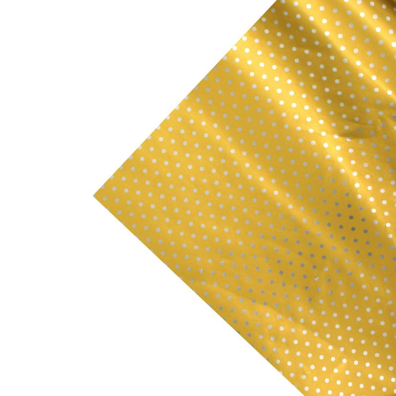 Carti si Birotica - Birotica - Articole ambalare - Hartie ambalat cadouri Craciun buline auriu - Infinity.ro