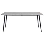 Casa si Gradina - Mobilier - Seturi de mobilier - Seturi mese si scaune - Set de masa, 7 piese, gri deschis, piele ecologica - Infinity.ro