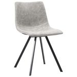 Casa si Gradina - Mobilier - Seturi de mobilier - Seturi mese si scaune - Set de masa, 7 piese, gri deschis, piele ecologica - Infinity.ro