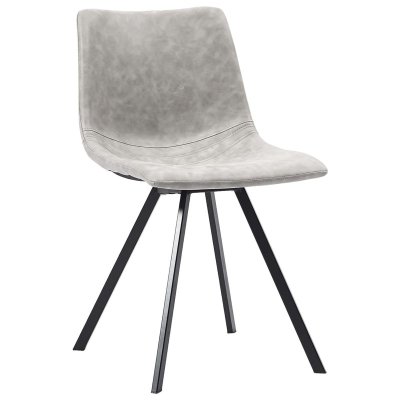 Casa si Gradina - Mobilier - Seturi de mobilier - Seturi mese si scaune - Set de masa, 7 piese, gri deschis, piele ecologica - Infinity.ro