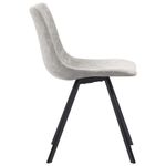 Casa si Gradina - Mobilier - Seturi de mobilier - Seturi mese si scaune - Set de masa, 7 piese, gri deschis, piele ecologica - Infinity.ro