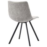 Casa si Gradina - Mobilier - Seturi de mobilier - Seturi mese si scaune - Set de masa, 7 piese, gri deschis, piele ecologica - Infinity.ro