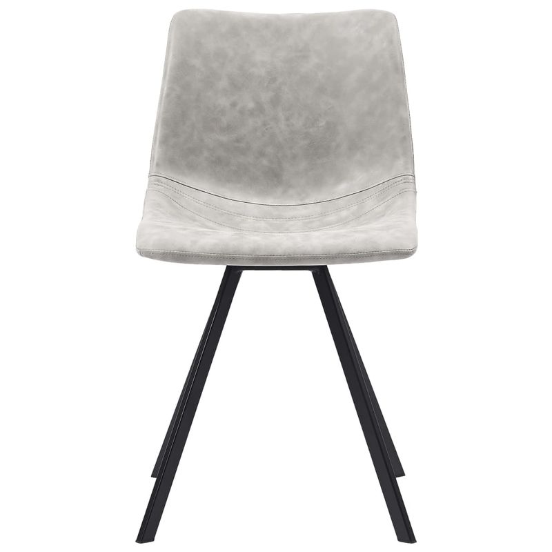 Casa si Gradina - Mobilier - Seturi de mobilier - Seturi mese si scaune - Set de masa, 7 piese, gri deschis, piele ecologica - Infinity.ro