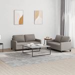 Casa si Gradina - Mobilier - Canapele si coltare - Canapele - Set de canapea cu perne, 2 piese, gri taupe, material textil - Infinity.ro