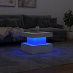 Casa si Gradina - Mobilier - Mese si birouri - Masute de cafea - Masuta de cafea cu lumini LED, alb, 50x50x40 cm - Infinity.ro