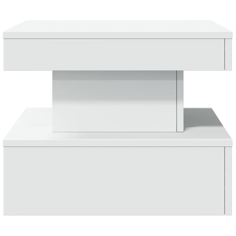 Casa si Gradina - Mobilier - Mese si birouri - Masute de cafea - Masuta de cafea cu lumini LED, alb, 50x50x40 cm - Infinity.ro