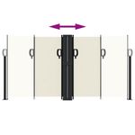 Casa si Gradina - Gradina si terasa - Umbrele si pavilioane - Umbrele - Copertina laterala retractabila, crem, 120x1200 cm - Infinity.ro