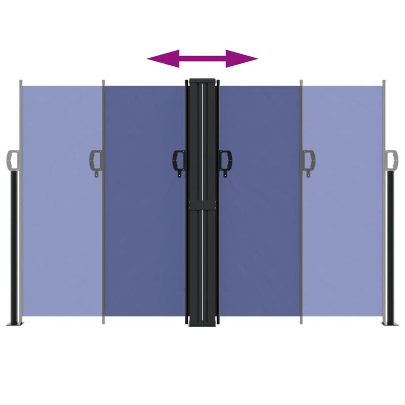 Casa si Gradina - Gradina si terasa - Umbrele si pavilioane - Umbrele - Copertina laterala retractabila, albastru, 160x1200 cm - Infinity.ro