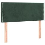Casa si Gradina - Mobilier - Paturi si accesorii - Paturi - Pat cu arcuri, saltea si LED, verde inchis, 120x190 cm, catifea - Infinity.ro