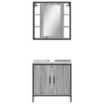 Casa si Gradina - Mobilier - Seturi de mobilier - Seturi baie - Set mobilier de baie, 2 piese, gri sonoma, lemn prelucrat - Infinity.ro