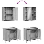 Casa si Gradina - Mobilier - Seturi de mobilier - Seturi baie - Set mobilier de baie, 2 piese, gri sonoma, lemn prelucrat - Infinity.ro