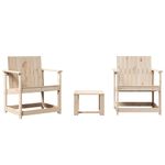 Casa si Gradina - Gradina si terasa - Mobilier exterior - Scaune si sezlonguri gradina - Set mobilier de gradina, 3 piese, lemn masiv de pin - Infinity.ro