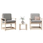Casa si Gradina - Gradina si terasa - Mobilier exterior - Scaune si sezlonguri gradina - Set mobilier de gradina, 3 piese, lemn masiv de pin - Infinity.ro