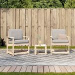 Casa si Gradina - Gradina si terasa - Mobilier exterior - Scaune si sezlonguri gradina - Set mobilier de gradina, 3 piese, lemn masiv de pin - Infinity.ro
