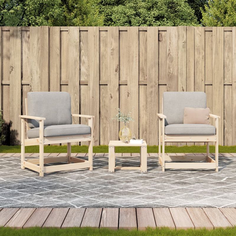 Casa si Gradina - Gradina si terasa - Mobilier exterior - Scaune si sezlonguri gradina - Set mobilier de gradina, 3 piese, lemn masiv de pin - Infinity.ro