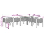 Casa si Gradina - Gradinarit si plante - Plante si ghivece - Ghivece si suporturi - Jardiniera de gradina cu picioare gri deschis 160x120x42 cm, PP - Infinity.ro