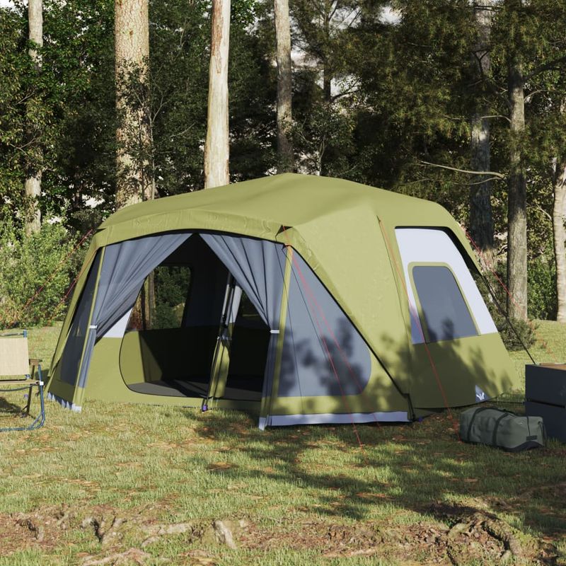 Sport si Outdoor - Camping - Corturi camping - Cort de camping pentru 10 persoane, verde, impermeabil - Infinity.ro