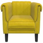 Casa si Gradina - Mobilier - Scaune si fotolii - Fotolii - Fotoliu canapea, galben, catifea - Infinity.ro