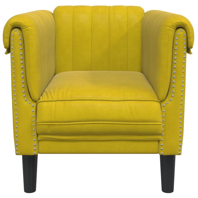 Casa si Gradina - Mobilier - Scaune si fotolii - Fotolii - Fotoliu canapea, galben, catifea - Infinity.ro