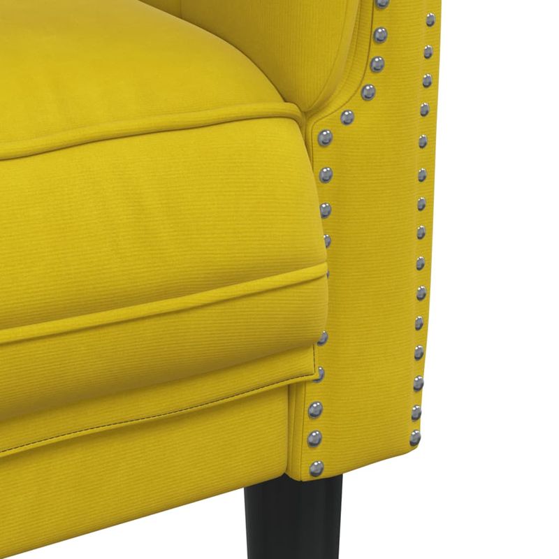 Casa si Gradina - Mobilier - Scaune si fotolii - Fotolii - Fotoliu canapea, galben, catifea - Infinity.ro