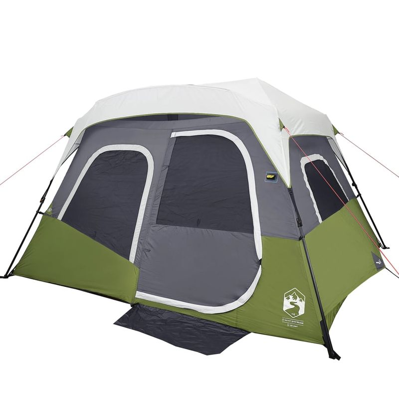 Sport si Outdoor - Camping - Corturi camping - Cort de camping cu lumina LED pentru 6 persoane, verde deschis - Infinity.ro