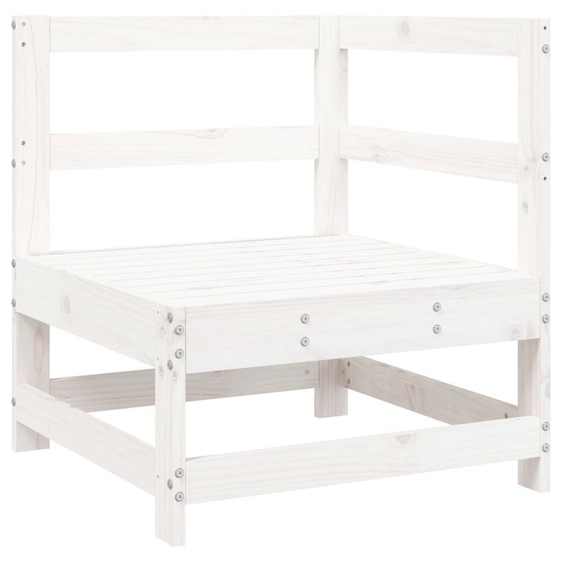 Casa si Gradina - Gradina si terasa - Mobilier exterior - Seturi mobila gradina - Set canapea de gradina, 8 piese, alb, lemn masiv de pin - Infinity.ro