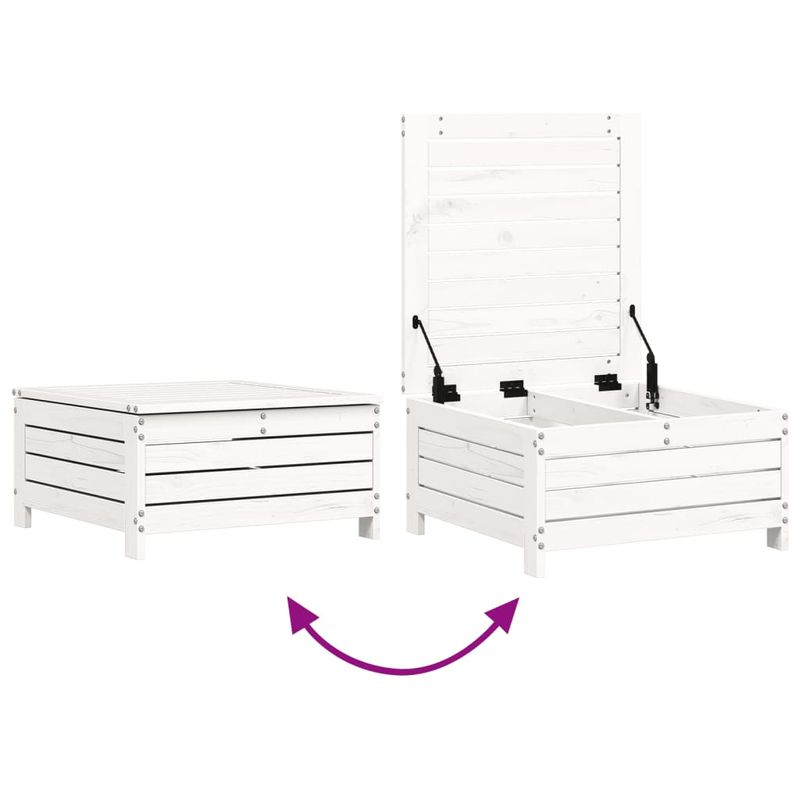 Casa si Gradina - Gradina si terasa - Mobilier exterior - Seturi mobila gradina - Set canapea de gradina, 8 piese, alb, lemn masiv de pin - Infinity.ro