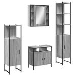 Casa si Gradina - Mobilier - Seturi de mobilier - Seturi baie - Set dulapuri de baie, 4 piese, gri sonoma, lemn prelucrat - Infinity.ro