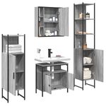 Casa si Gradina - Mobilier - Seturi de mobilier - Seturi baie - Set dulapuri de baie, 4 piese, gri sonoma, lemn prelucrat - Infinity.ro