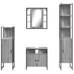 Casa si Gradina - Mobilier - Seturi de mobilier - Seturi baie - Set dulapuri de baie, 4 piese, gri sonoma, lemn prelucrat - Infinity.ro