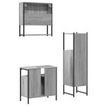 Casa si Gradina - Mobilier - Seturi de mobilier - Seturi baie - Set mobilier de baie, 3 piese, gri sonoma, lemn prelucrat - Infinity.ro