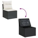 Casa si Gradina - Gradina si terasa - Mobilier exterior - Seturi mobila gradina - Set canapele de gradina cu perne, 7 piese, negru, poliratan - Infinity.ro