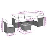 Casa si Gradina - Gradina si terasa - Mobilier exterior - Seturi mobila gradina - Set canapele de gradina cu perne, 7 piese, negru, poliratan - Infinity.ro