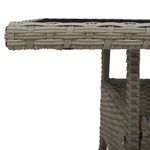 Casa si Gradina - Gradina si terasa - Mobilier exterior - Mese gradina - Masa gradina blat din sticla gri deschis 80x80x75 cm poliratan - Infinity.ro