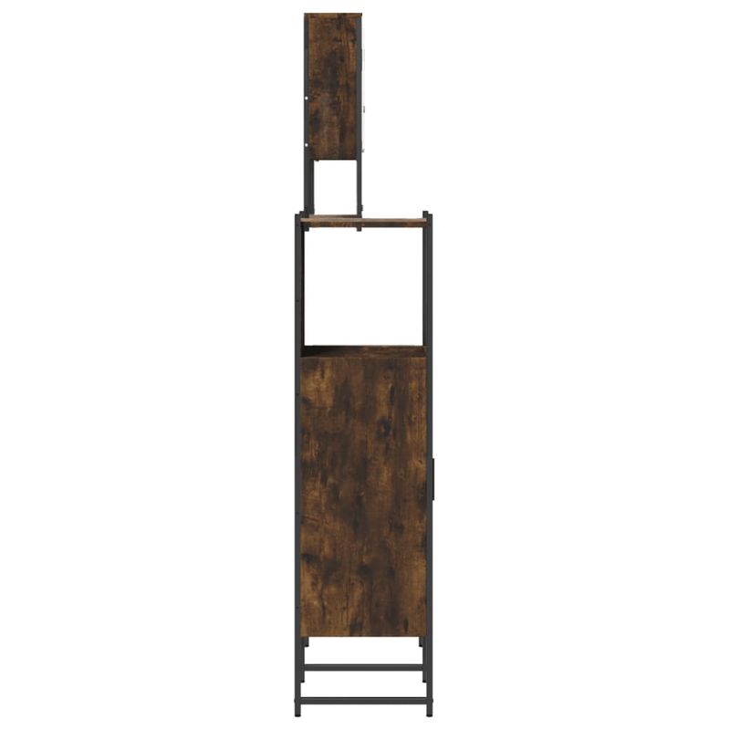 Casa si Gradina - Mobilier - Seturi de mobilier - Seturi baie - Set mobilier de baie, 3 piese, stejar fumuriu, lemn prelucrat - Infinity.ro