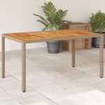Casa si Gradina - Gradina si terasa - Mobilier exterior - Mese gradina - Masa de gradina, bej, 150x90x75 cm, poliratan si lemn acacia - Infinity.ro